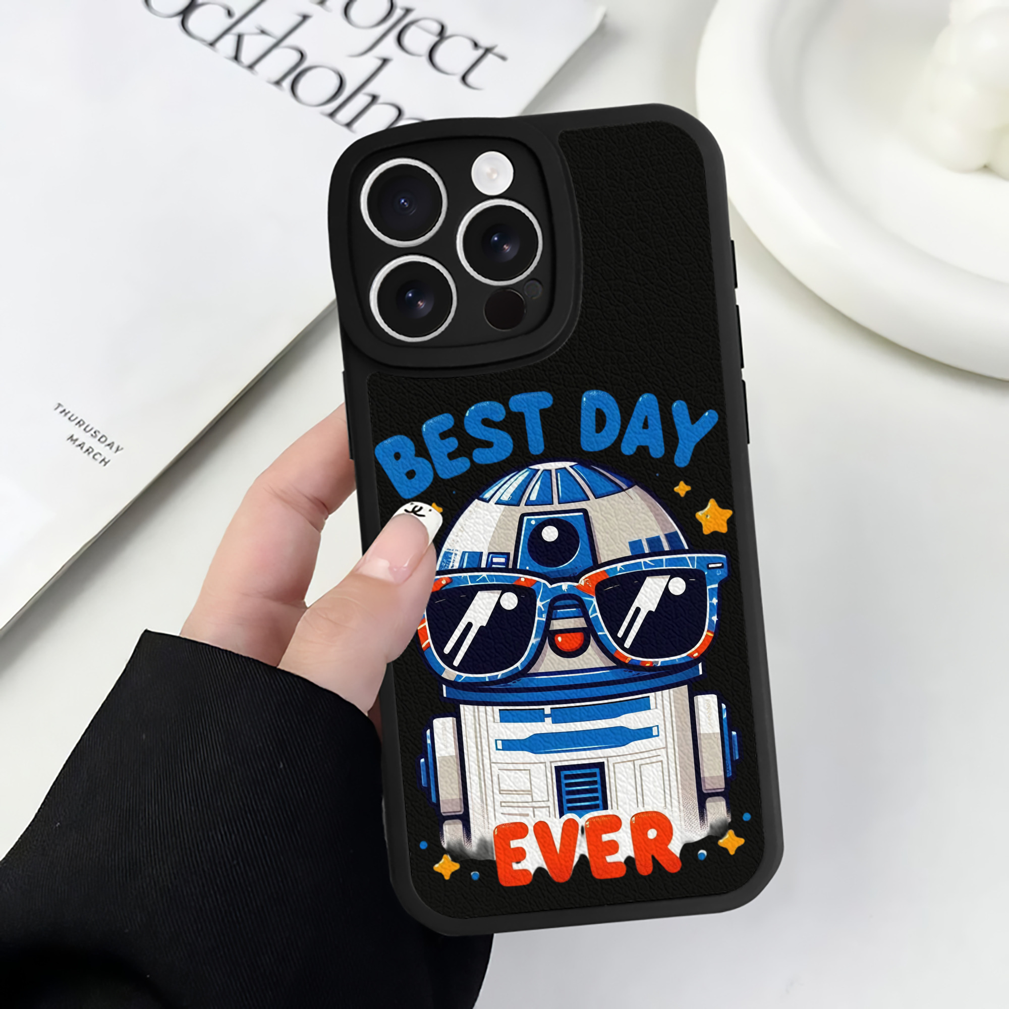 （画像用） スター・ウォーズ Star Wars 【iPhone 16シリーズ対応】シリコンスマホケース（レザー調） 材質：シリコン